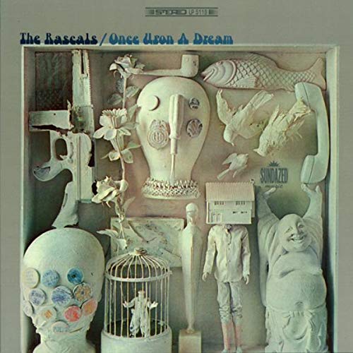 Album cover for The Young Rascals’ “Once Upon A Dream” with surreal sculptures.