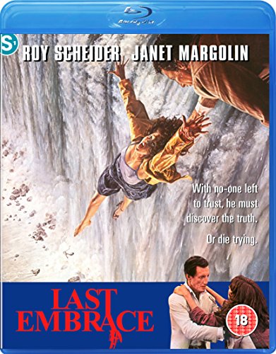 Blu-ray case for "Last Embrace," likely with romantic imagery, barcode on back.