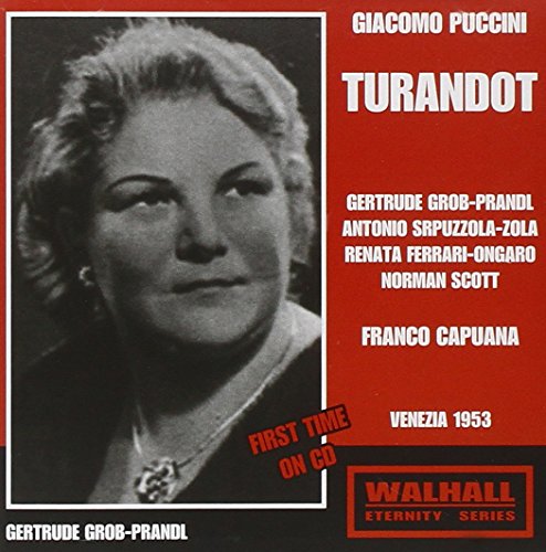 Black and white portrait of Gertrude Grob-Prandl, CD cover for Puccini’s Turandot.
