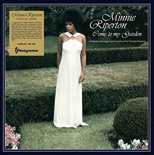 Minnie Riperton album cover, "Come To My Garden," featuring her portrait in a garden.