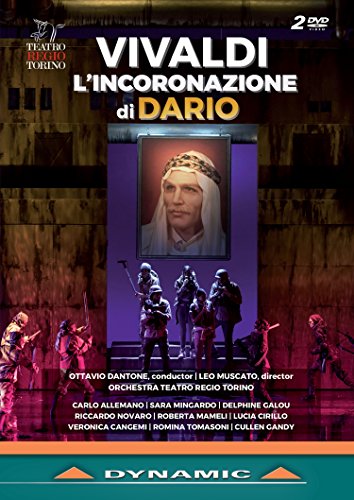 DVD cover for Vivaldi’s “L’incoronazione di Dario” opera performance.