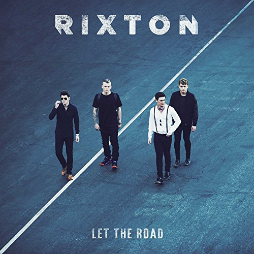 Rixton band members walking on asphalt toward the viewer.
