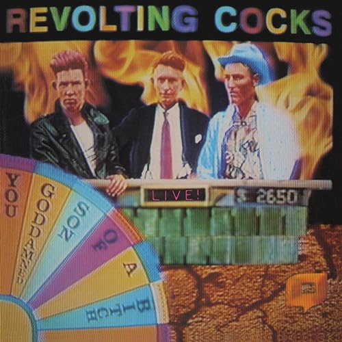 Album cover for Revolting Cocks featuring three men in front of a game show set.