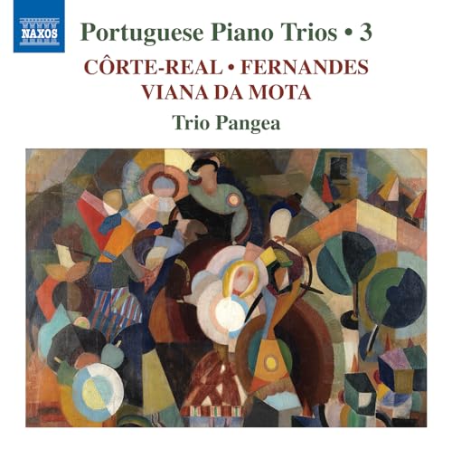 CD cover for "Trio Pangea" featuring abstract, colorful artwork.