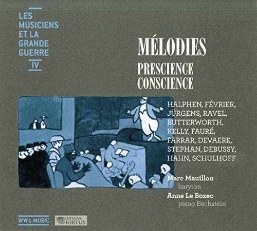CD cover: blue illustration of figures, text listing composers and performers.