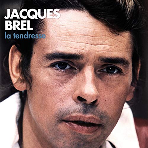 Jacques Brel portrait album cover, “La Tendresse” vinyl record.