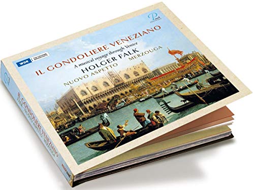 CD cover: Venice scene with gondolas, titled "Holger Falk - A Music Journey.