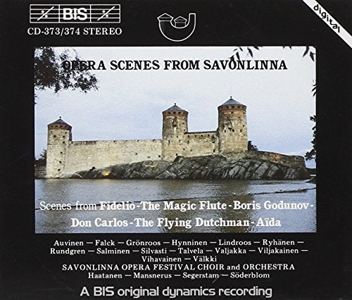 CD cover: Savonlinna castle scene, text listing opera excerpts and artists.