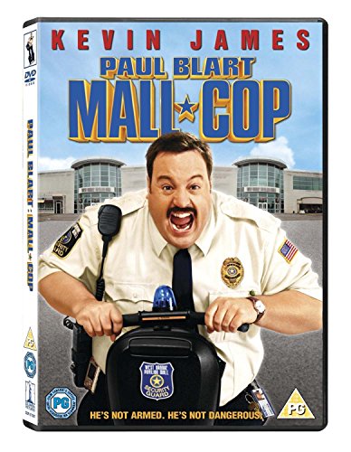 DVD cover for "Paul Blart: Mall Cop" featuring Kevin James on a scooter.