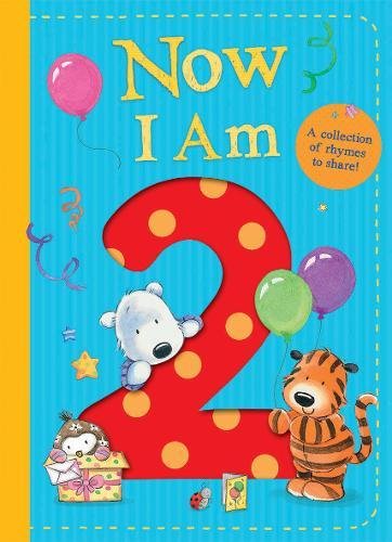 Book cover titled Now I Am 2 featuring a large red polka-dot number two.