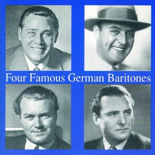 CD cover featuring four black and white portraits of German baritones.