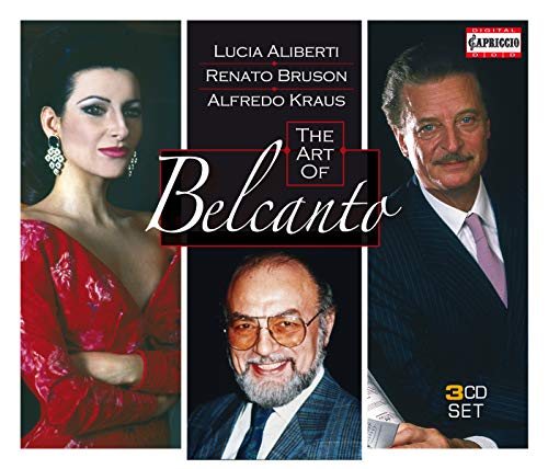 CD cover featuring portraits of Lucia Aliberti, Renato Bruson, and Alfredo Kraus.