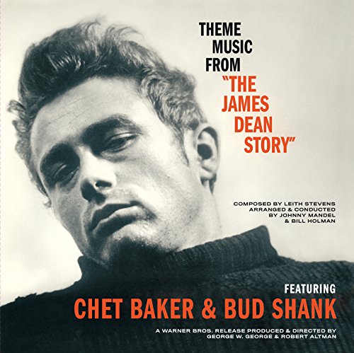 Vinyl record cover featuring a black and white portrait of James Dean.