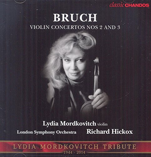 CD cover featuring violinist Lydia Mordkovitch and text "Bruch: Violin Concertos.