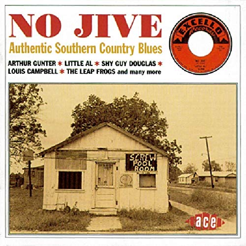 CD cover for “No Jive” blues compilation, featuring a rural house.