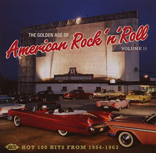 CD cover: drive-in movie theater with classic cars, "Rock 'n' Roll Volume 11".