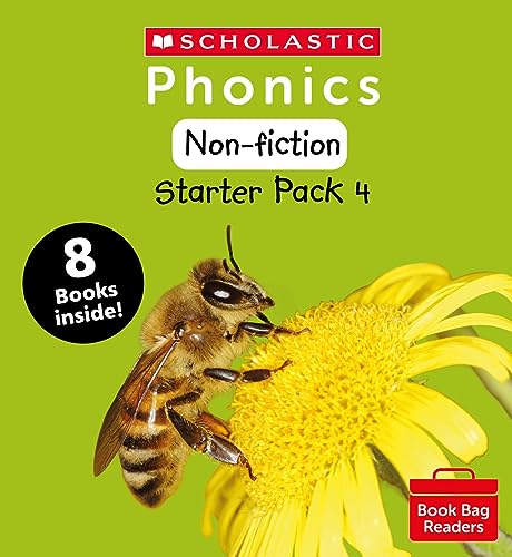 Book cover with a bee on a yellow flower, labeled “Starter Pack 4”.