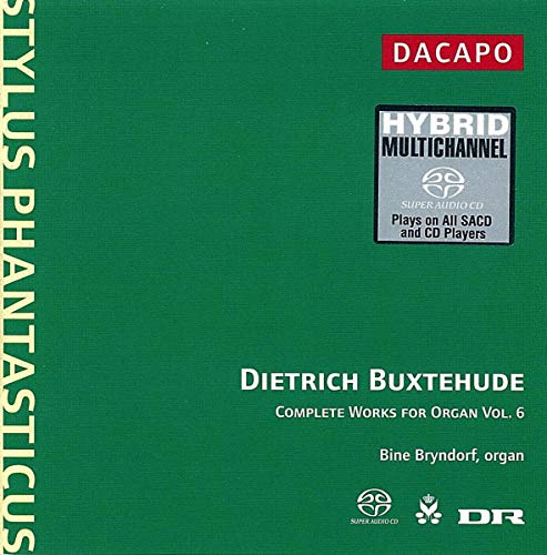 Green CD cover for Dietrich Buxtehude’s organ works, featuring text and logos.