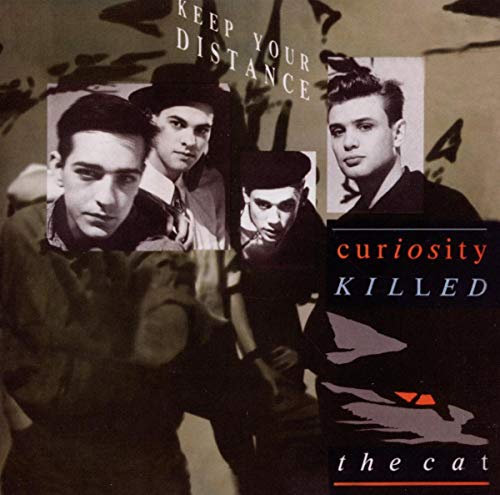 Album cover featuring portraits of the band Curiosity Killed The Cat against dark background.