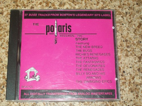 Pink CD case with white text listing band names and a rocket illustration.