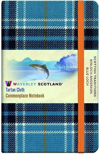 The Blue Loch Tartan: Pocket: 14 x 9cm - Waverley Scotland Tartan Cloth Commonplace Notebook/Journal : 82
