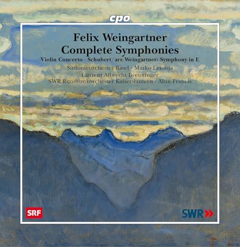 CD cover for Felix Weingartner’s Complete Symphonies, with abstract landscape.
