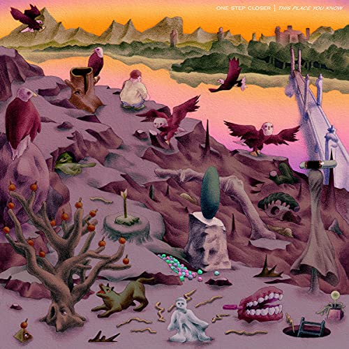 CD album cover: surreal landscape with figures, birds, and strange objects.