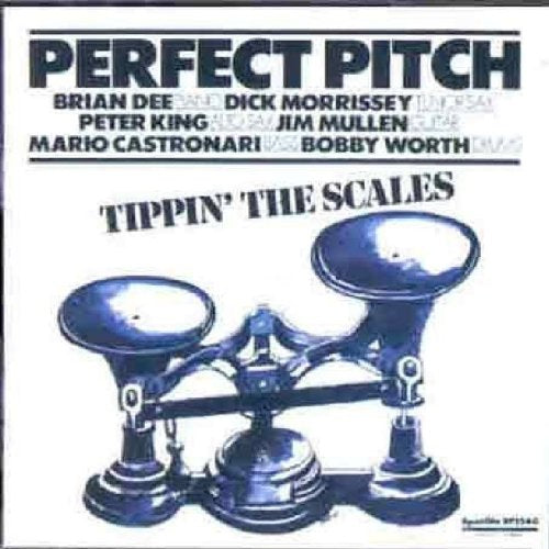 CD cover for "Tippin' The Scales" by Perfect Pitch, featuring scales.