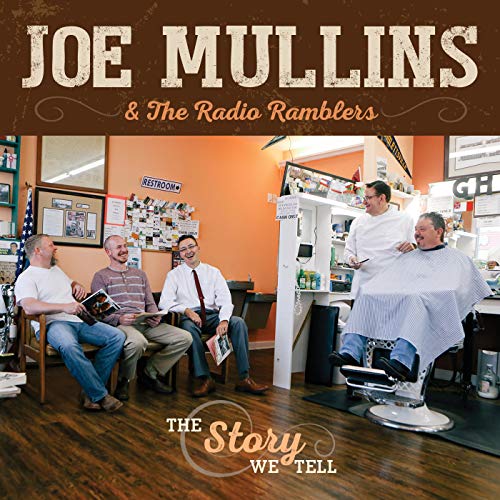 Joe Mullins album cover featuring musicians in a vintage barbershop.