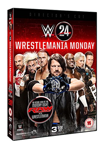 WWE WrestleMania Monday DVD cover featuring multiple professional wrestlers.