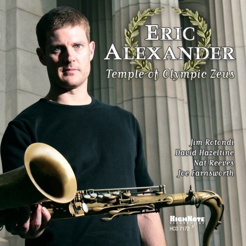 CD cover featuring saxophonist Eric Alexander in front of columns.