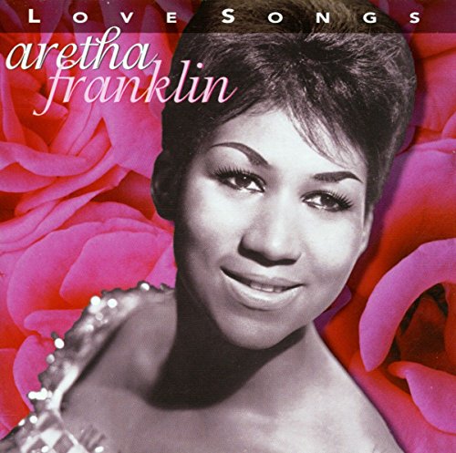 Aretha Franklin's "Love Songs" CD cover with her portrait and roses.