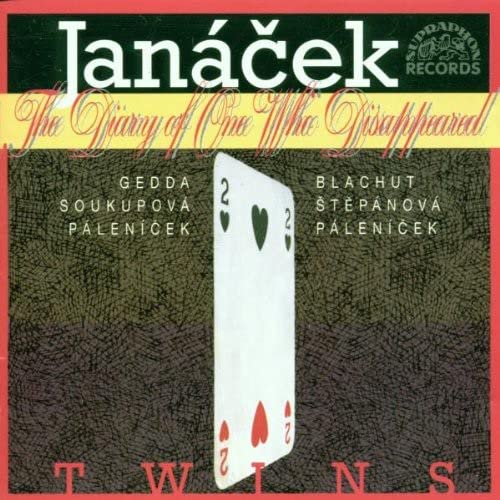 CD cover for Janáček’s “The Diary of One Who Disappeared” with a playing card.