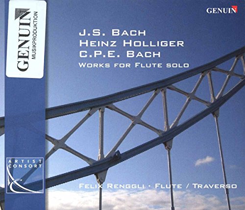 CD cover for Felix Renggli’s flute solo works, with bridge image.