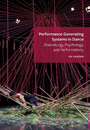 Book cover with a dancer amidst a complex web of red cords.