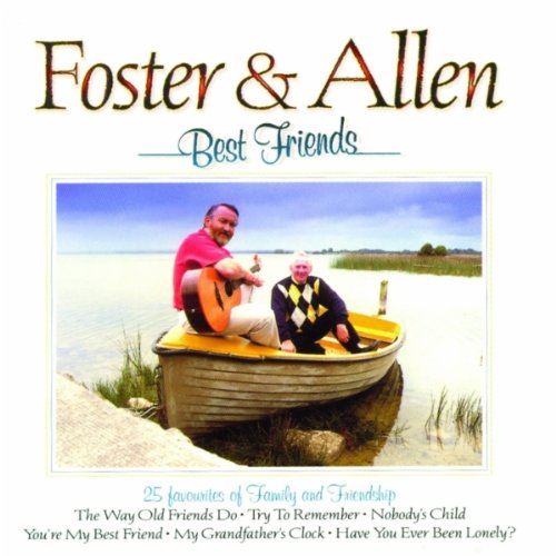 CD cover for Foster & Allen’s “Best Friends” featuring two men in a boat.