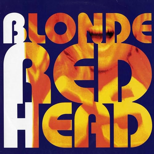 Blonde Redhead album cover with abstract orange and white typography.