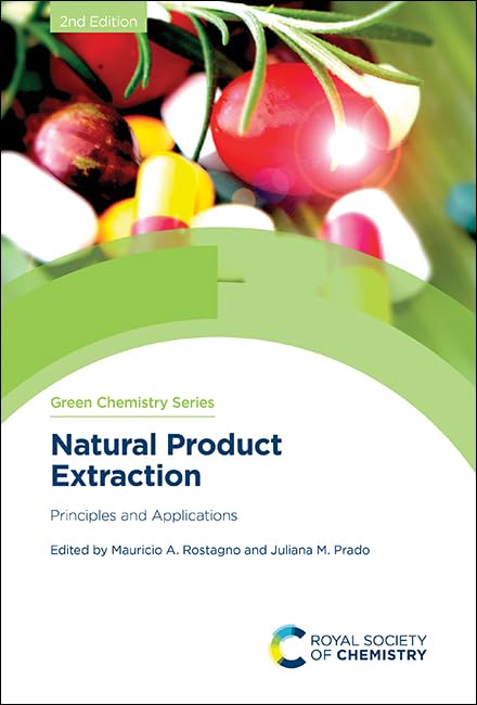 Book cover: “Natural Product Extraction,” featuring roots and vegetables.