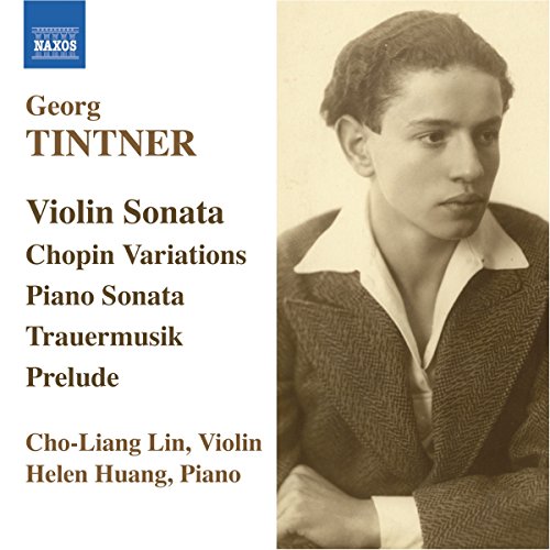 CD cover featuring a portrait of composer Georg Tintner and track listing.