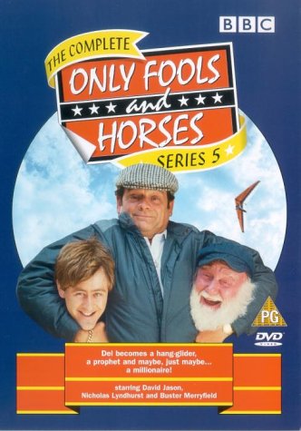 DVD cover for "Only Fools and Horses" Series 5 featuring three characters.