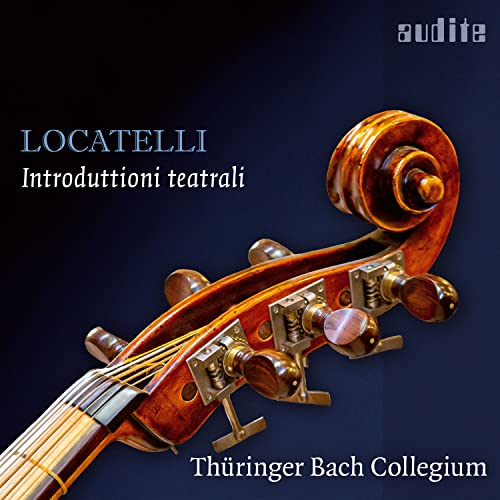 CD cover featuring a close-up of a violin scroll and the name Locatelli.
