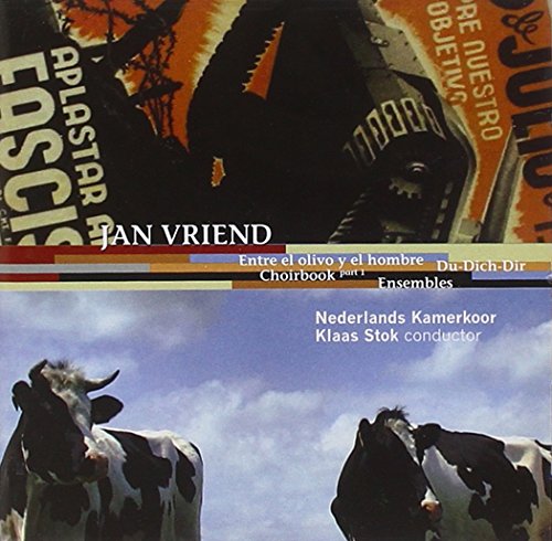 CD cover featuring a man’s face, cows, and text in Spanish and English.