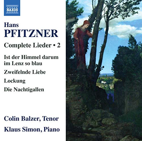 CD cover for Hans Pfitzner Lieder Vol. 2, featuring a painting of a woman.