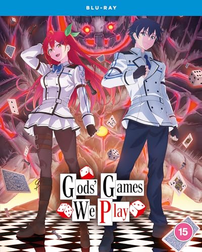 Blu-ray cover for “Gods Games We Play” featuring anime characters and dice.