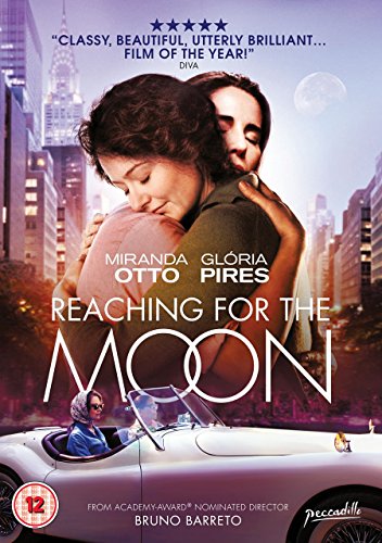 DVD cover for "Reaching For The Moon" featuring two women embracing.