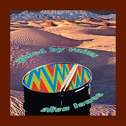 Album cover for Guided By Voices’ “Alien Lanes” with desert landscape.