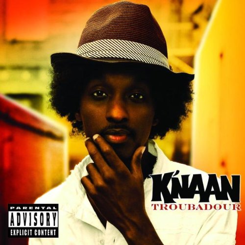 Knaan album cover, "Troubadour," featuring a portrait of the artist in a hat.