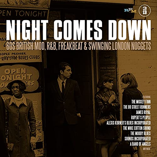 CD cover for “Night Comes Down” featuring 1960s British musicians.