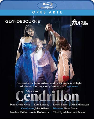 Blu-ray cover for Massenet’s *Cendrillon* opera featuring performers in costume.