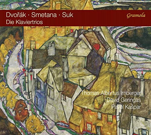 CD cover featuring an impressionistic painting of a village landscape.